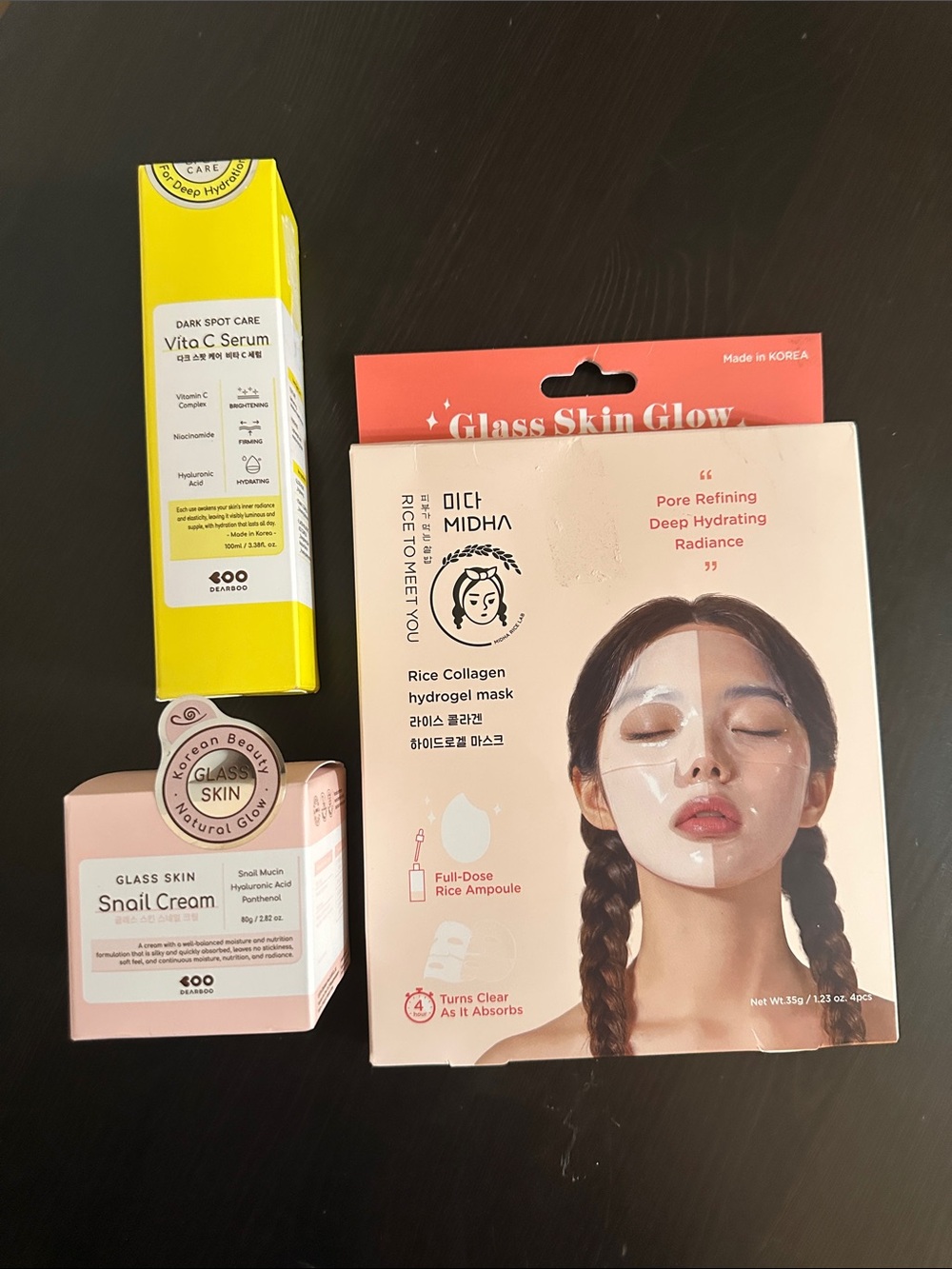 Glass Skin Glow Rice Collagen Hydrogel Mask set